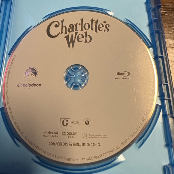 Charlotte’s Web Combo Family Blu-Ray, DVD Great Condition Fast Shipping - Picture 2 of 7